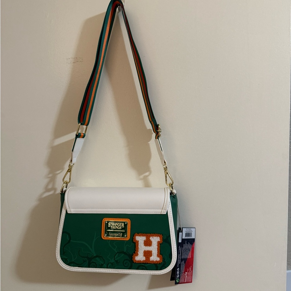 Loungefly Green and White Crossbody Bag - Picture 2 of 7